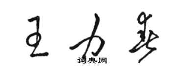 駱恆光王力春草書個性簽名怎么寫