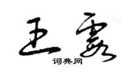 曾慶福王霞草書個性簽名怎么寫