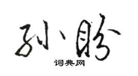 駱恆光孫盼行書個性簽名怎么寫