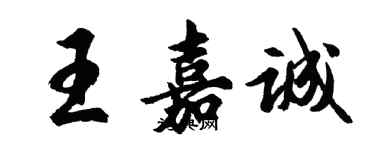 胡問遂王嘉誠行書個性簽名怎么寫