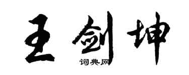 胡問遂王劍坤行書個性簽名怎么寫