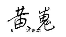 王正良黃嵬行書個性簽名怎么寫