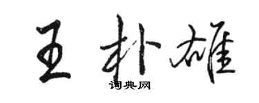 駱恆光王朴雄行書個性簽名怎么寫