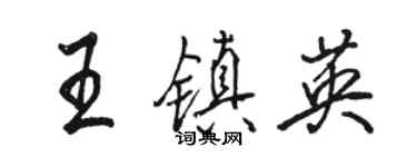 駱恆光王鎮英行書個性簽名怎么寫