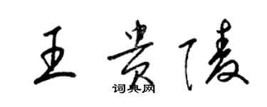 梁錦英王貴陵草書個性簽名怎么寫