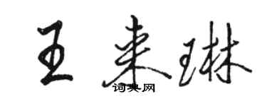 駱恆光王來琳行書個性簽名怎么寫