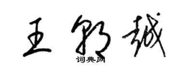 梁錦英王朝越草書個性簽名怎么寫