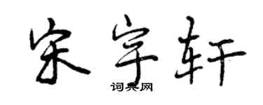 曾慶福宋宇軒行書個性簽名怎么寫
