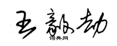 朱錫榮王毅劫草書個性簽名怎么寫