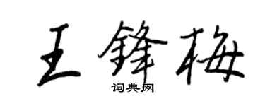 王正良王鋒梅行書個性簽名怎么寫