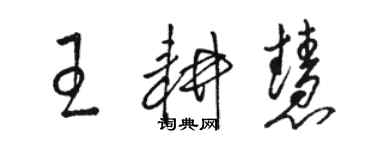 駱恆光王耕慧草書個性簽名怎么寫