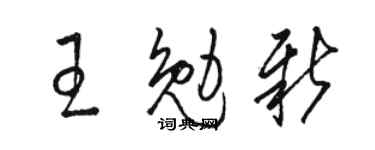 駱恆光王勉新草書個性簽名怎么寫