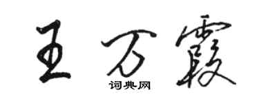 駱恆光王萬霞行書個性簽名怎么寫