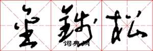 劉少英金錢松草書怎么寫