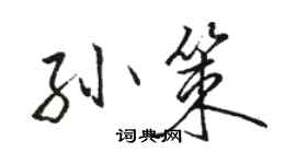 駱恆光孫策行書個性簽名怎么寫