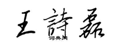王正良王詩磊行書個性簽名怎么寫