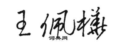 駱恆光王佩樺草書個性簽名怎么寫