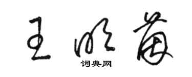 駱恆光王明茵草書個性簽名怎么寫