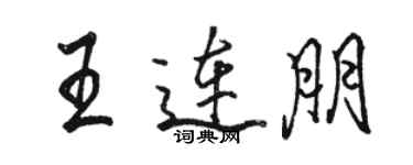 駱恆光王連朋行書個性簽名怎么寫