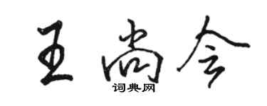 駱恆光王尚會行書個性簽名怎么寫