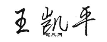 駱恆光王凱平行書個性簽名怎么寫