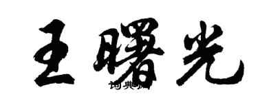 胡問遂王曙光行書個性簽名怎么寫