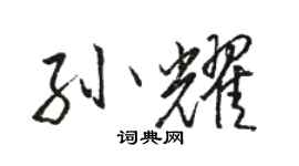 駱恆光孫耀行書個性簽名怎么寫