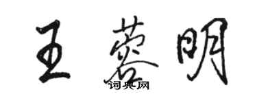 駱恆光王蓉明行書個性簽名怎么寫