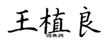 丁謙王植良楷書個性簽名怎么寫