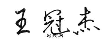 駱恆光王冠傑行書個性簽名怎么寫