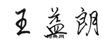 駱恆光王益朗行書個性簽名怎么寫