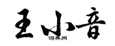 胡問遂王小音行書個性簽名怎么寫