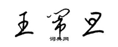 梁錦英王鬧旦草書個性簽名怎么寫