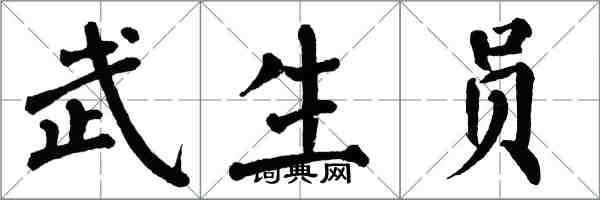 翁闓運武生員楷書怎么寫