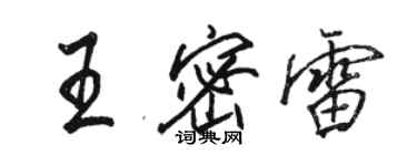 駱恆光王密雷行書個性簽名怎么寫