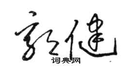 駱恆光郭健草書個性簽名怎么寫