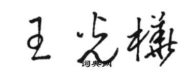 駱恆光王光樺草書個性簽名怎么寫