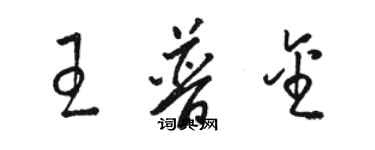 駱恆光王普金草書個性簽名怎么寫