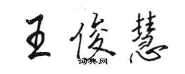 駱恆光王俊慧行書個性簽名怎么寫