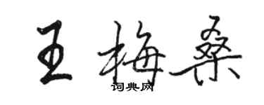 駱恆光王梅桑行書個性簽名怎么寫