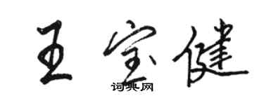 駱恆光王寶健行書個性簽名怎么寫