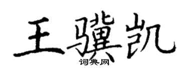 丁謙王驥凱楷書個性簽名怎么寫