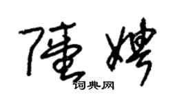 朱錫榮陸娉草書個性簽名怎么寫