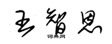 朱錫榮王智恩草書個性簽名怎么寫