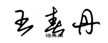 朱錫榮王春丹草書個性簽名怎么寫