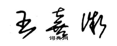 朱錫榮王喜微草書個性簽名怎么寫