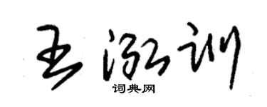 朱錫榮王泓訓草書個性簽名怎么寫
