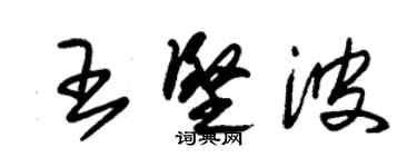 朱錫榮王堅波草書個性簽名怎么寫