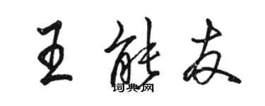 駱恆光王能友行書個性簽名怎么寫