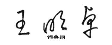 駱恆光王明卓草書個性簽名怎么寫